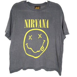 Retro Vintage 90s Nirvana Kurt Cobain Grunge Alternative Graphic Band Tee SML